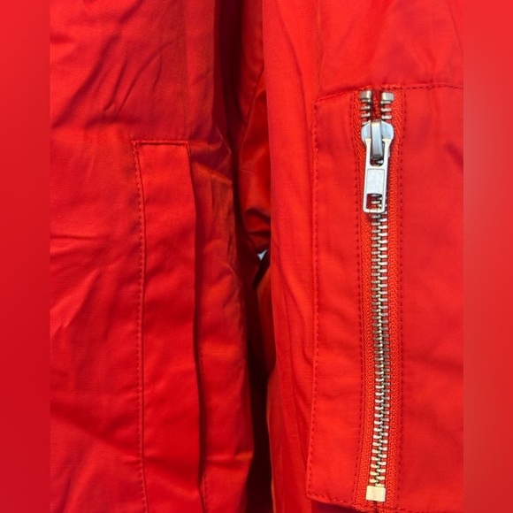 Free People We The Free Becca Bomber Jacket Oversize Puffer Red Size Large - Picture 4 of 7